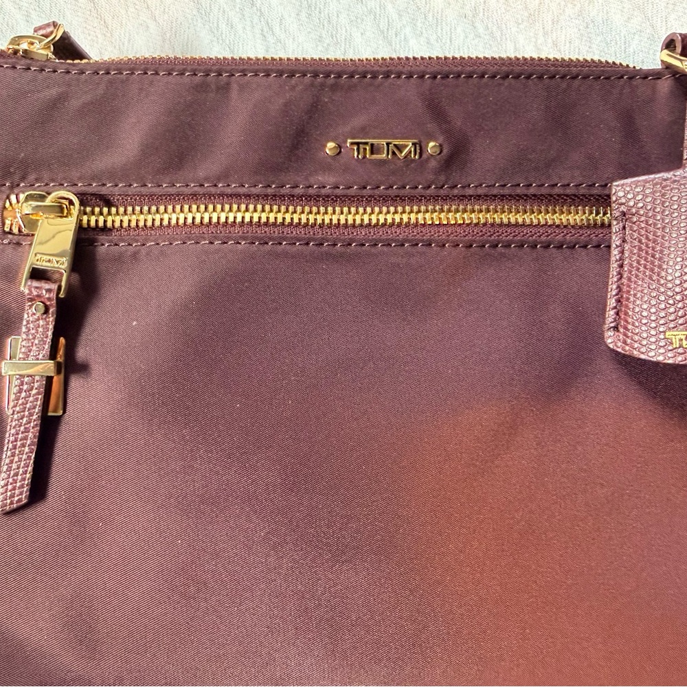 Tumi Plum Tia Voyager Crossbody Bag with Gold Accents - Picture 5 of 7